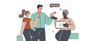 HumanIllustration-employees-in-meeting